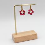 Mini Resin Flower Oval Creoles Hoop Earring - L’Atelier Nounille