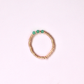 Elastic Beaded Ring - Mini Trio Stackable - Rose Gold 2mm – Natasas Accessoires