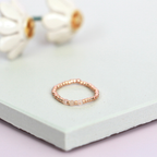 Elastic Beaded Ring - Mini Trio Stackable - Rose Gold 2mm – Natasas Accessoires