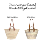 Mini Targa Straw French Market Bag/Basket – With or Without Liner – Bagatelle France