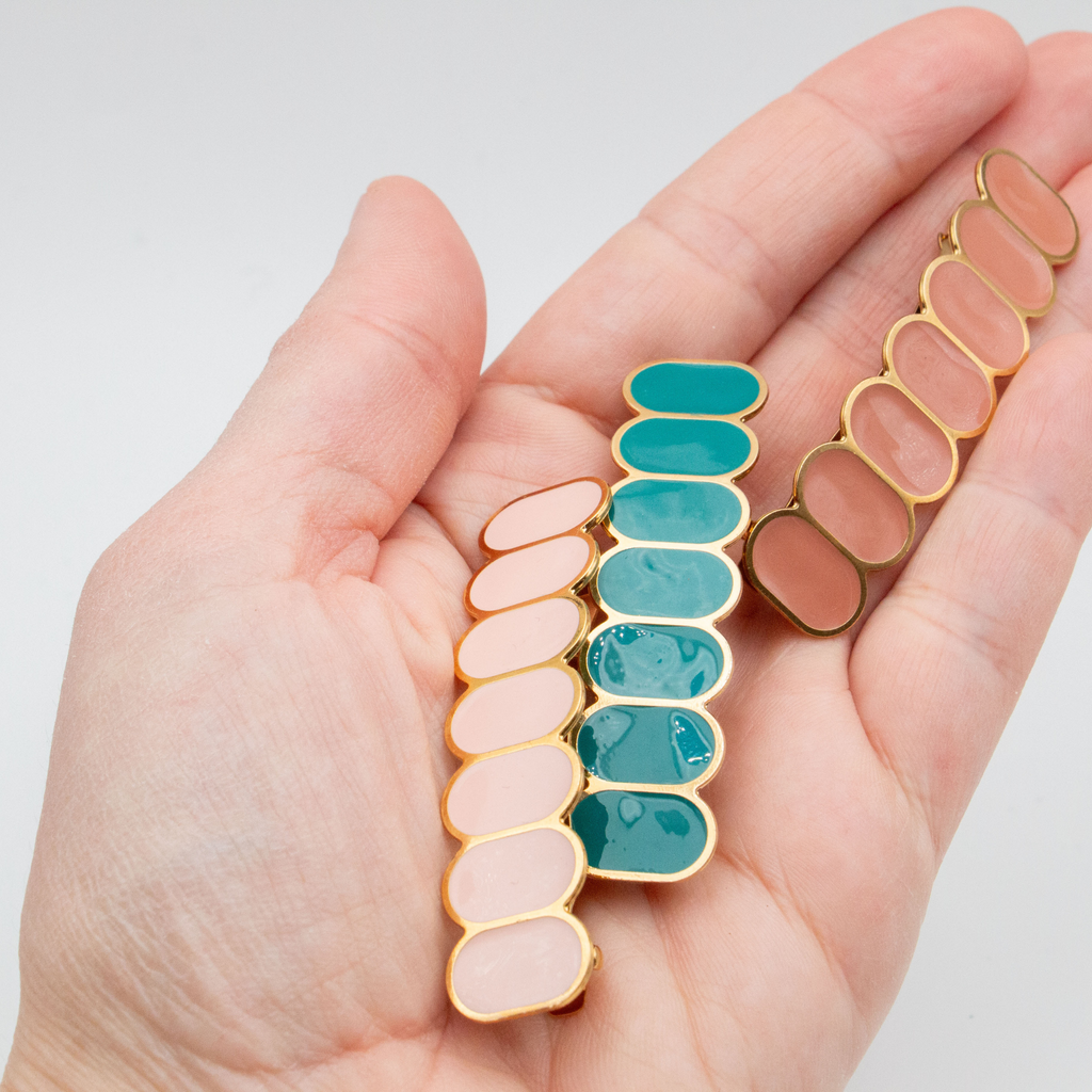 Paola Geometric Hair Barrette - Gypso – 24k Gold Plated - Gypso