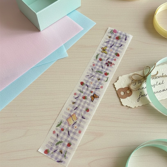 Picnic Dreams Washi Packing Tape – Illustrated Paper Tape – Lykkefund Paper x Collection Camomille Collab