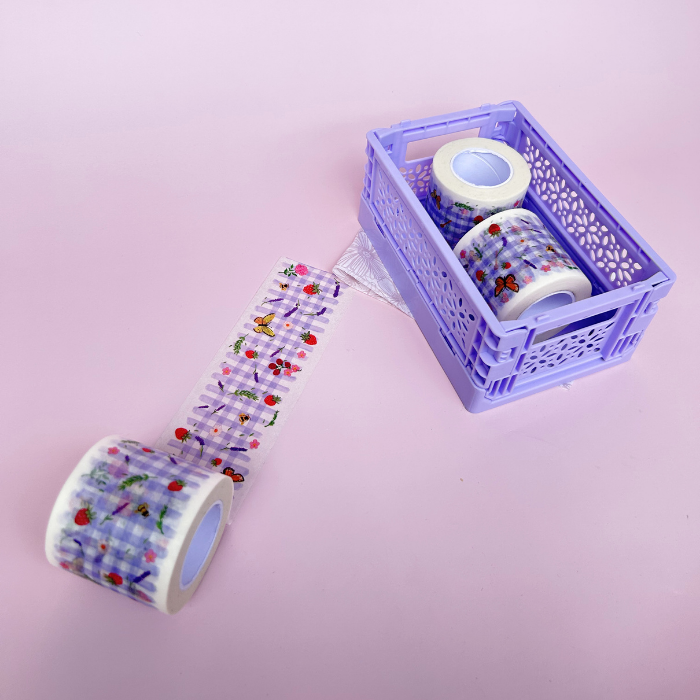 Picnic Dreams Washi Packing Tape – Illustrated Paper Tape – Lykkefund Paper x Collection Camomille Collab