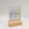 Postcard - Happy Birthday, Kerzen - deb&lis