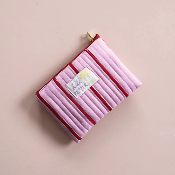 Stripe Pink - Mini Quilted Pouch – Lili Pepper