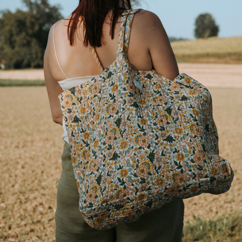 Amaia Rose - Quilted Cotton Shopper Bag – Bonheur du Jour