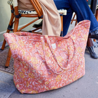 Meera - Quilted Cotton Shopper Bag – Bonheur du Jour