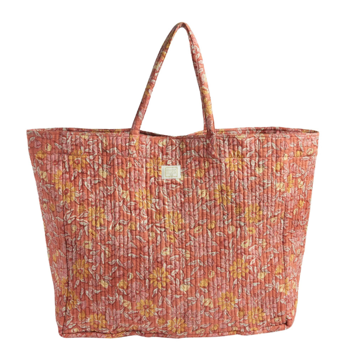 Meera - Quilted Cotton Shopper Bag – Bonheur du Jour