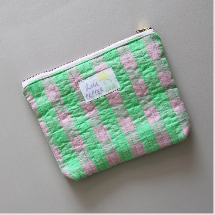 Green Rose - Quilted Pouch – Lili Pepper