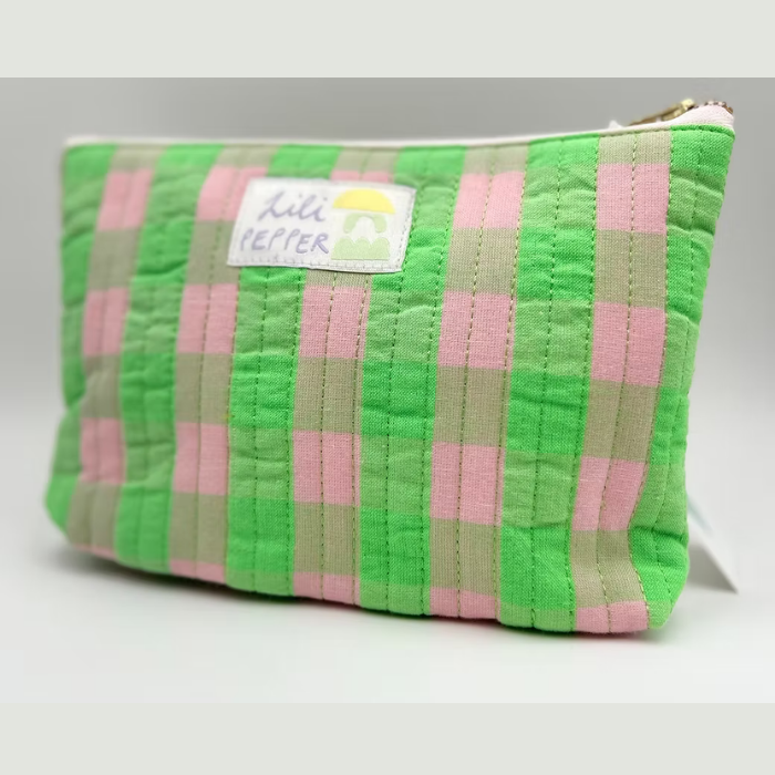 Green Rose - Quilted Pouch – Lili Pepper