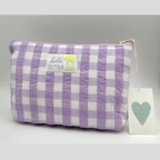 Purple Check - Quilted Pouch – Lili Pepper