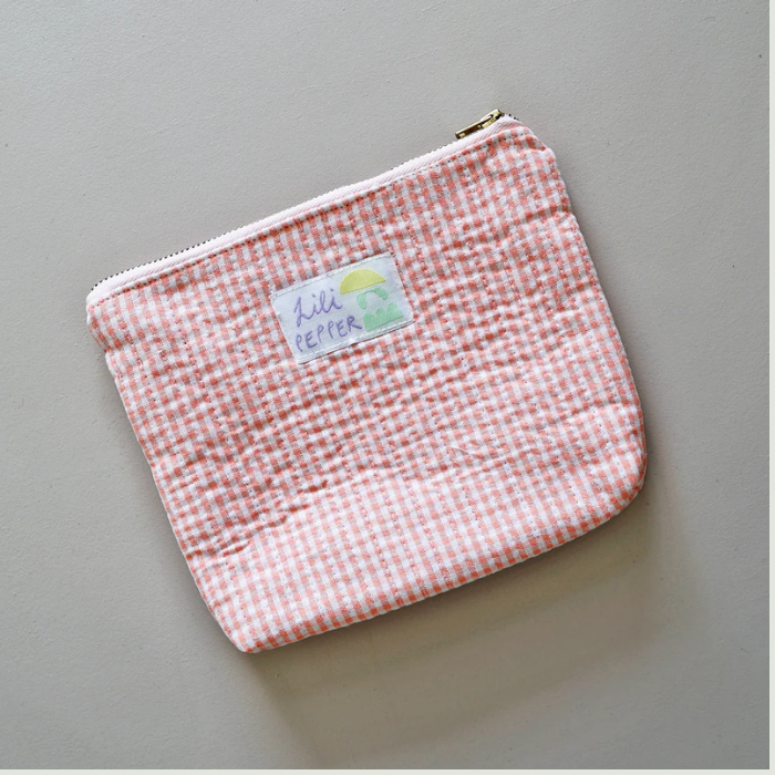 Vichy Orange - Quilted Pouch – Lili Pepper