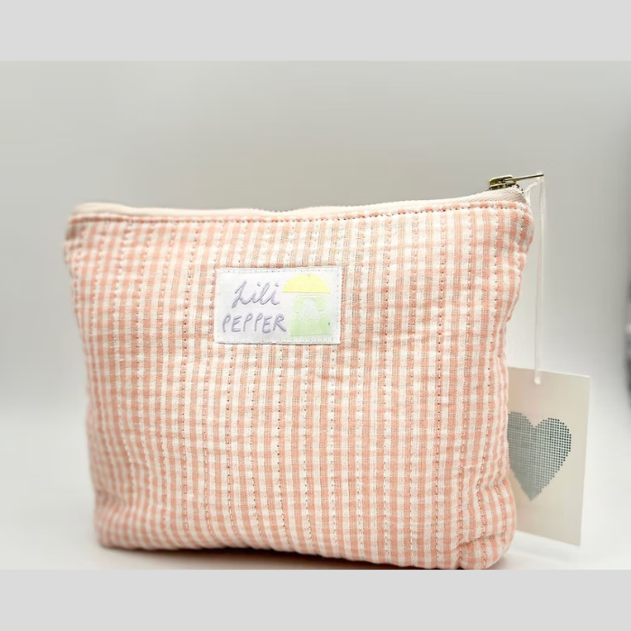 Vichy Orange - Quilted Pouch – Lili Pepper