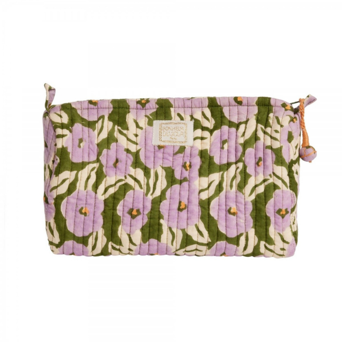 Chunni Cypres - Cotton Quilted Toiletry Bag/Pouch – Bonheur du Jour