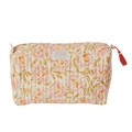 Petunia Rose - Cotton Quilted Toiletry Bag/Pouch – Bonheur du Jour