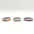 Nylon Hair Ties (Set of 3) - Gingham Light - Little Moi Co