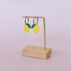 Lemon Resin Creoles Hoop Earring - L’Atelier Nounille