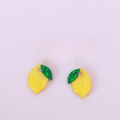 Lemon Resin Creoles Hoop Earring - L’Atelier Nounille