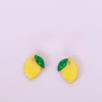 Lemon Resin Creoles Hoop Earring - L’Atelier Nounille