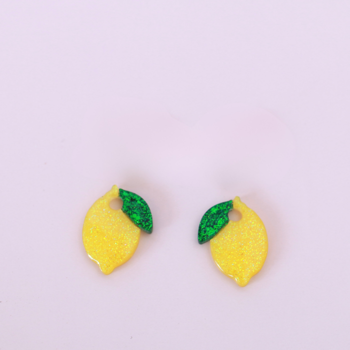 Lemon Resin Creoles Hoop Earring - L’Atelier Nounille
