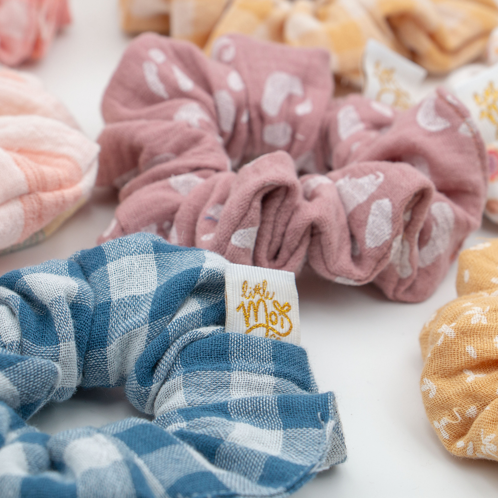 Muslin Handmade Scrunchies 4.5cm - Little Moi Co