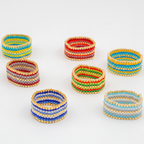 Rose Japanese Seed Bead Ring – Handmade by Yang