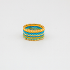 Rose Japanese Seed Bead Ring – Handmade by Yang