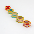 Rose Japanese Seed Bead Ring – Handmade by Yang