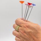 Rose Japanese Seed Bead Ring – Handmade by Yang