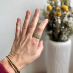 Rose Japanese Seed Bead Ring – Handmade by Yang