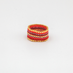 Rose Japanese Seed Bead Ring – Handmade by Yang