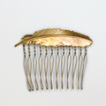 Small Floating Feather Hair Comb – Brass Hair Accessories - Cinder & Sage