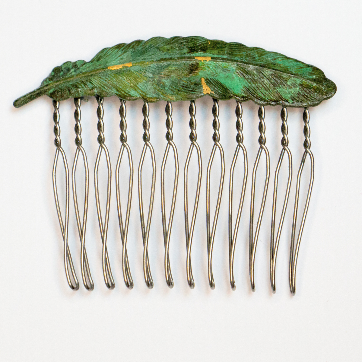 Small Floating Feather Hair Comb – Brass Hair Accessories - Cinder & Sage