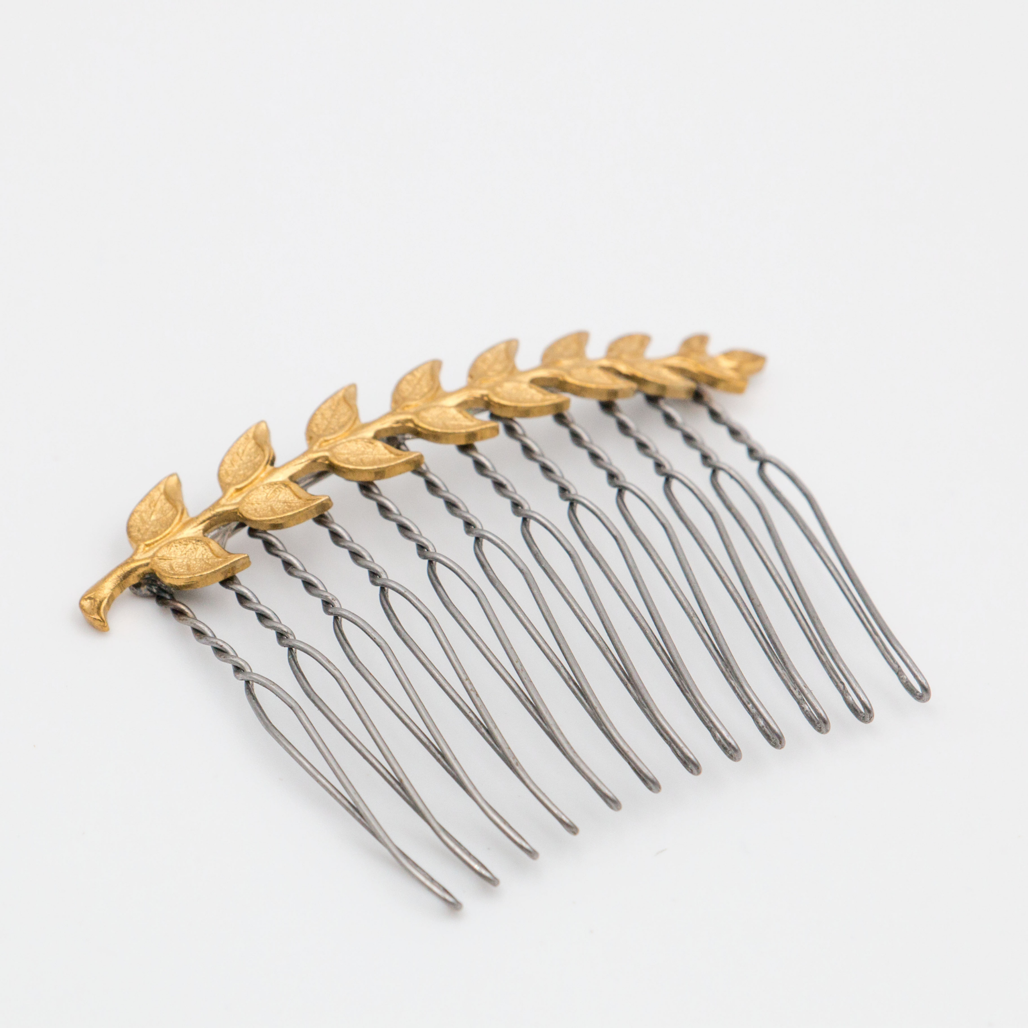 Small Vine Hair Comb – Brass Hair Accessories - Cinder & Sage