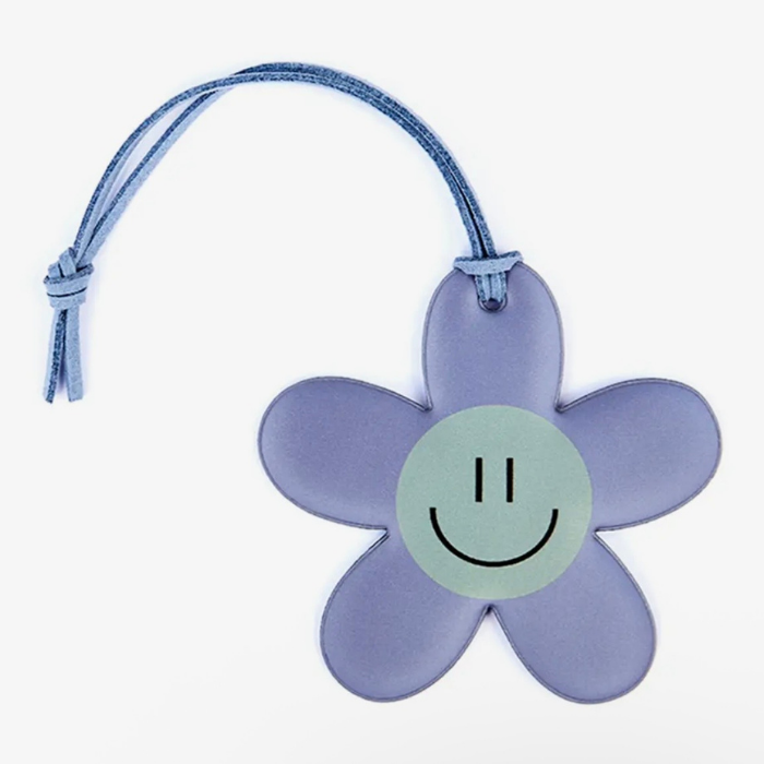 Bag Charm - Sky Blue Happy Flower - Soft Shape Reflector – Firefly