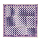 Isha Cassis - Large Square Cotton Bandana Block Print Scarf  – Bonheur du Jour