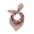Miraj Rosewood - Large Square Cotton Bandana Block Print Scarf  – Bonheur du Jour