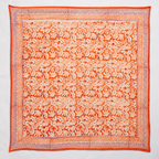 Iris Clementine - Small Square Cotton Bandana Block Print Scarf  – Bonheur du Jour