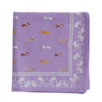 Dachshund - Small Square Cotton Bandana Block Print Scarf  – Bonheur du Jour