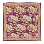 Vishnu Prune - Small Square Cotton Bandana Block Print Scarf  – Bonheur du Jour