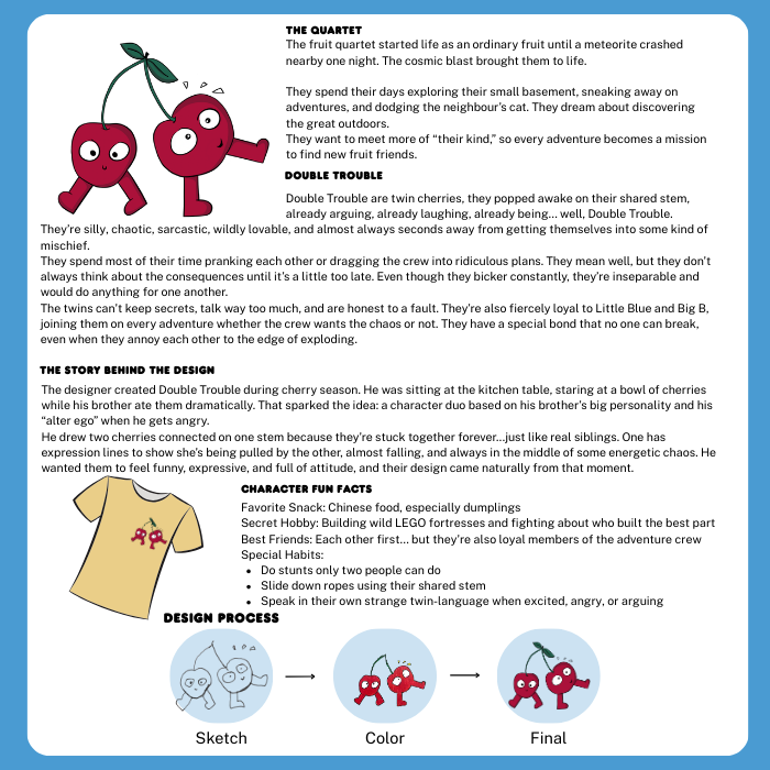 Kids Graphic Organic Cotton T-Shirt – Double Trouble – Hey Rik