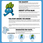 Adult Graphic Organic Cotton T-Shirt – Little Blue – Hey Rik