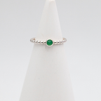 Sterling Silver Gemstone Beaded Wire Stacking Ring – Tudorlily