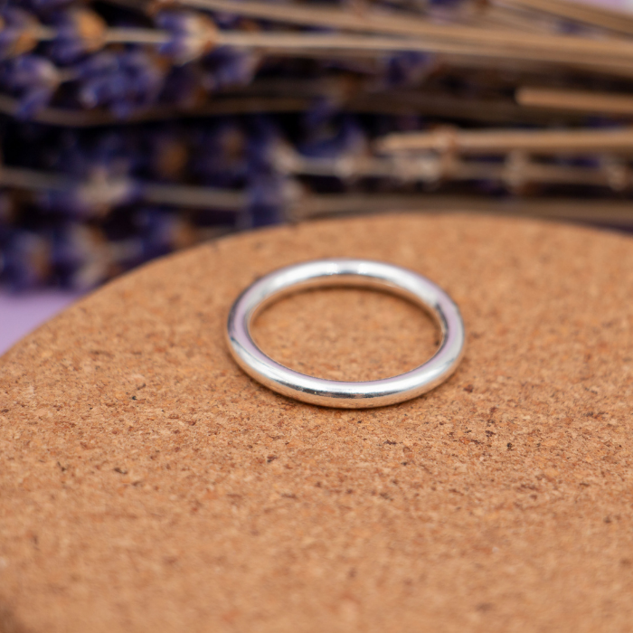 Sterling Silver Patterned Band – Stacking Ring – Tudorlily