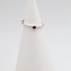Sterling Silver Gemstone Smooth Stacking Ring – Tudorlily