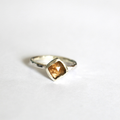 Beer Quartz Ring – Square Cut – Tudorlily