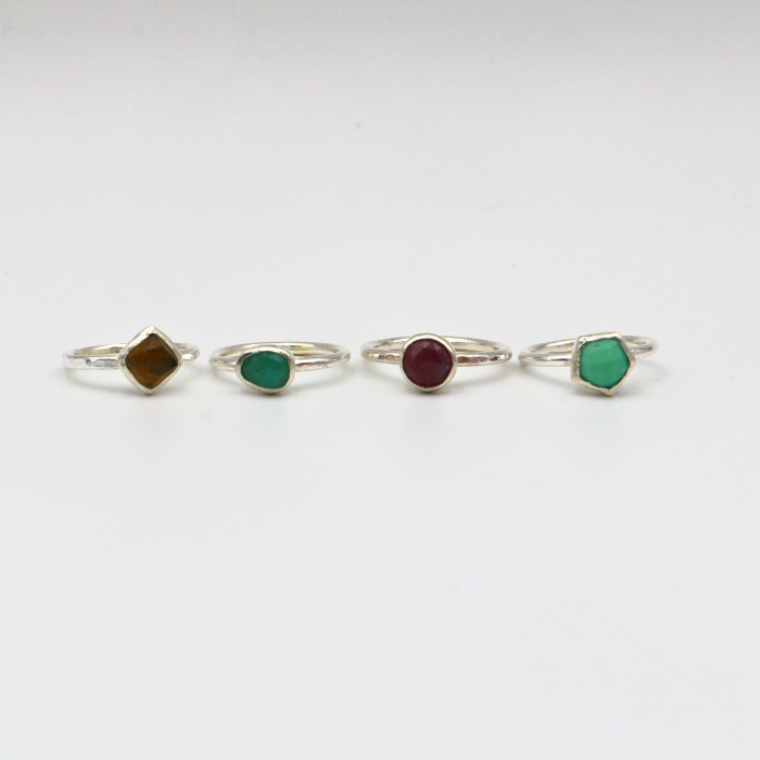 Beer Quartz Ring – Square Cut – Tudorlily