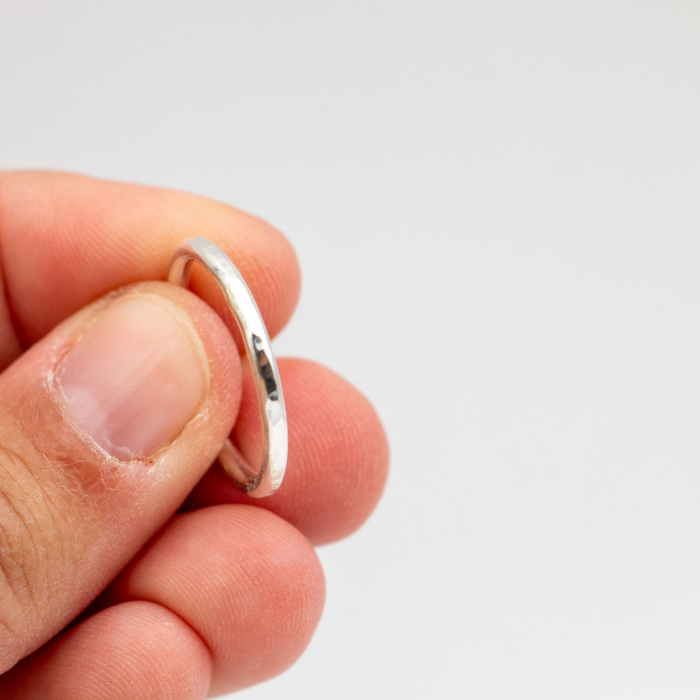Sterling Silver Patterned Band – Stacking Ring – Tudorlily