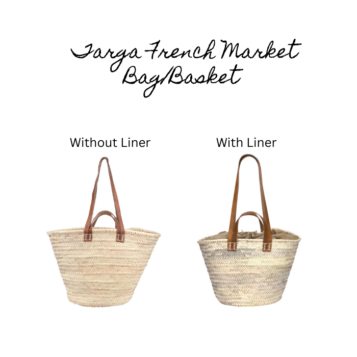 Targa Straw French Market Bag/Basket – With or Without Liner – Bagatelle France