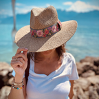 Straw Sun Hat – Sombrero Lavande Fleurs – Maradji
